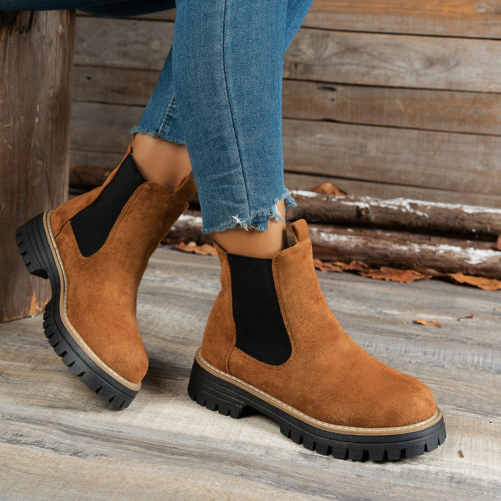 Bottines Chelsea pour femme à plateforme