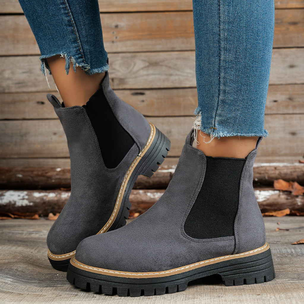 Bottines Chelsea pour femme à plateforme