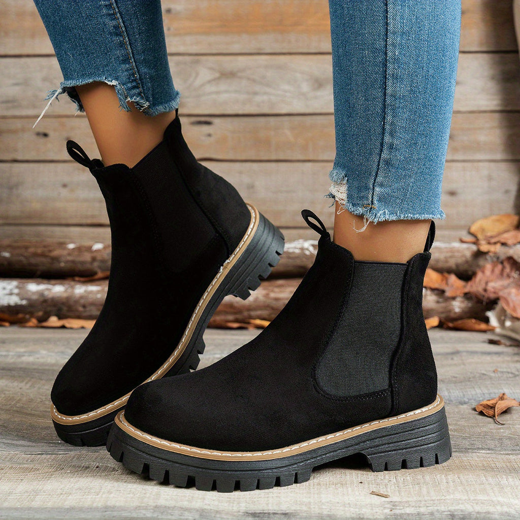 Bottines Chelsea pour femme à plateforme