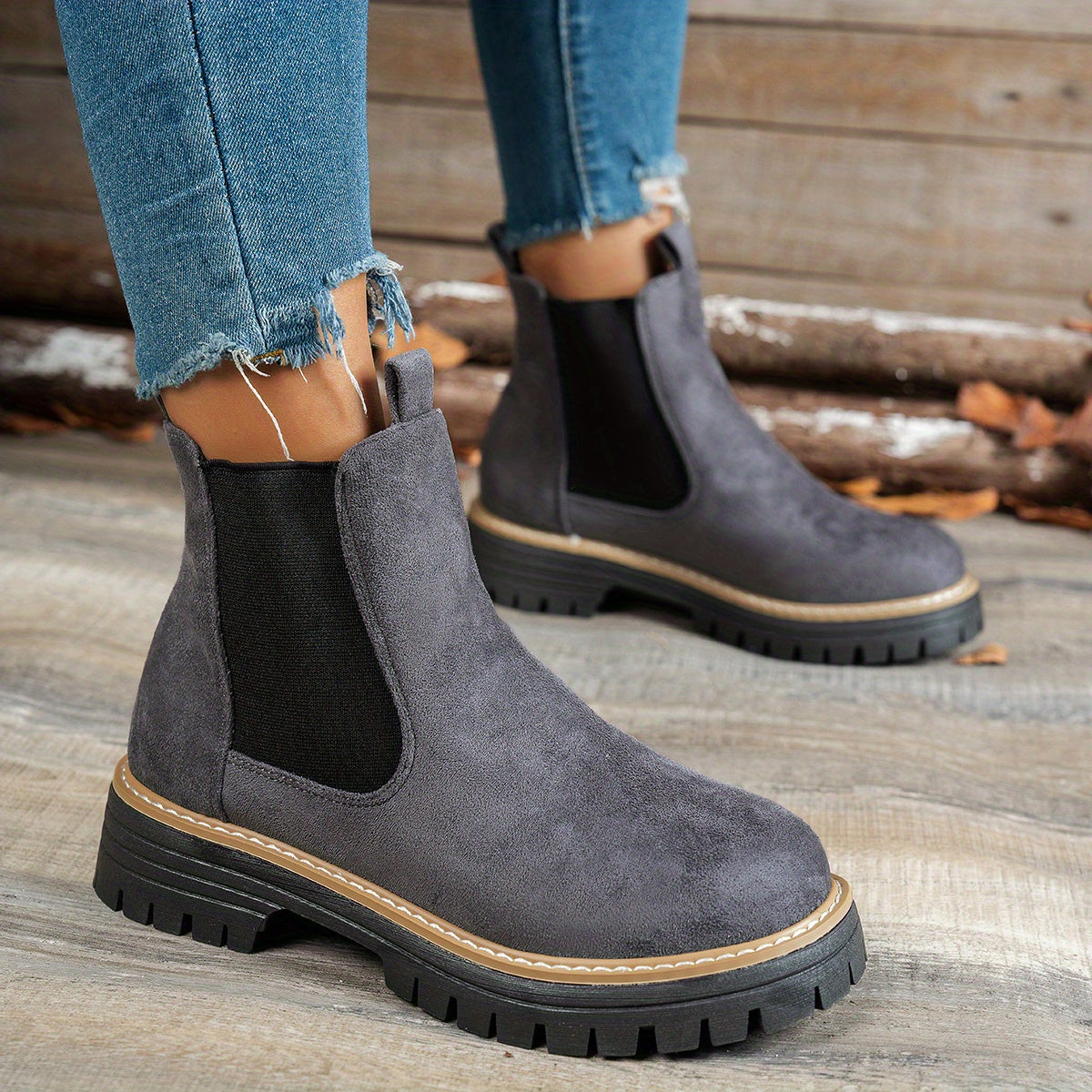 Bottines Chelsea pour femme à plateforme