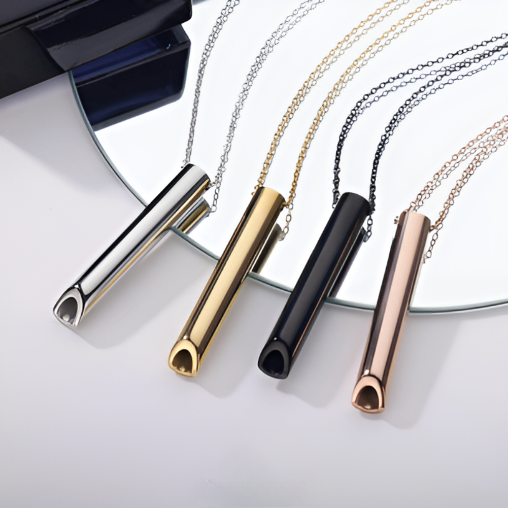 Breathing Necklace for Anxiety and Stress Relief with Mindful Calming Pendant - Image 3