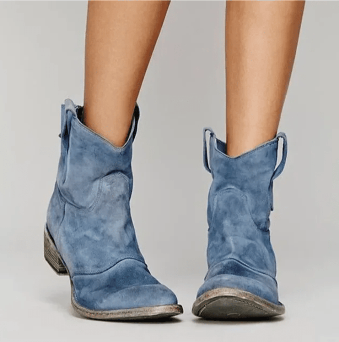 Women's Suede Western Ankle Boots