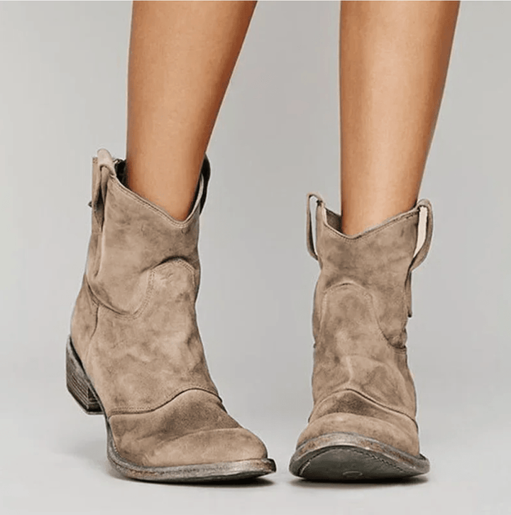 Women's Suede Western Ankle Boots