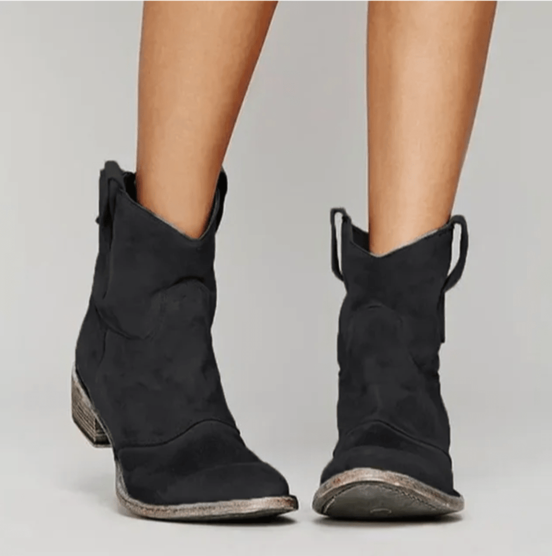 Women's Suede Western Ankle Boots