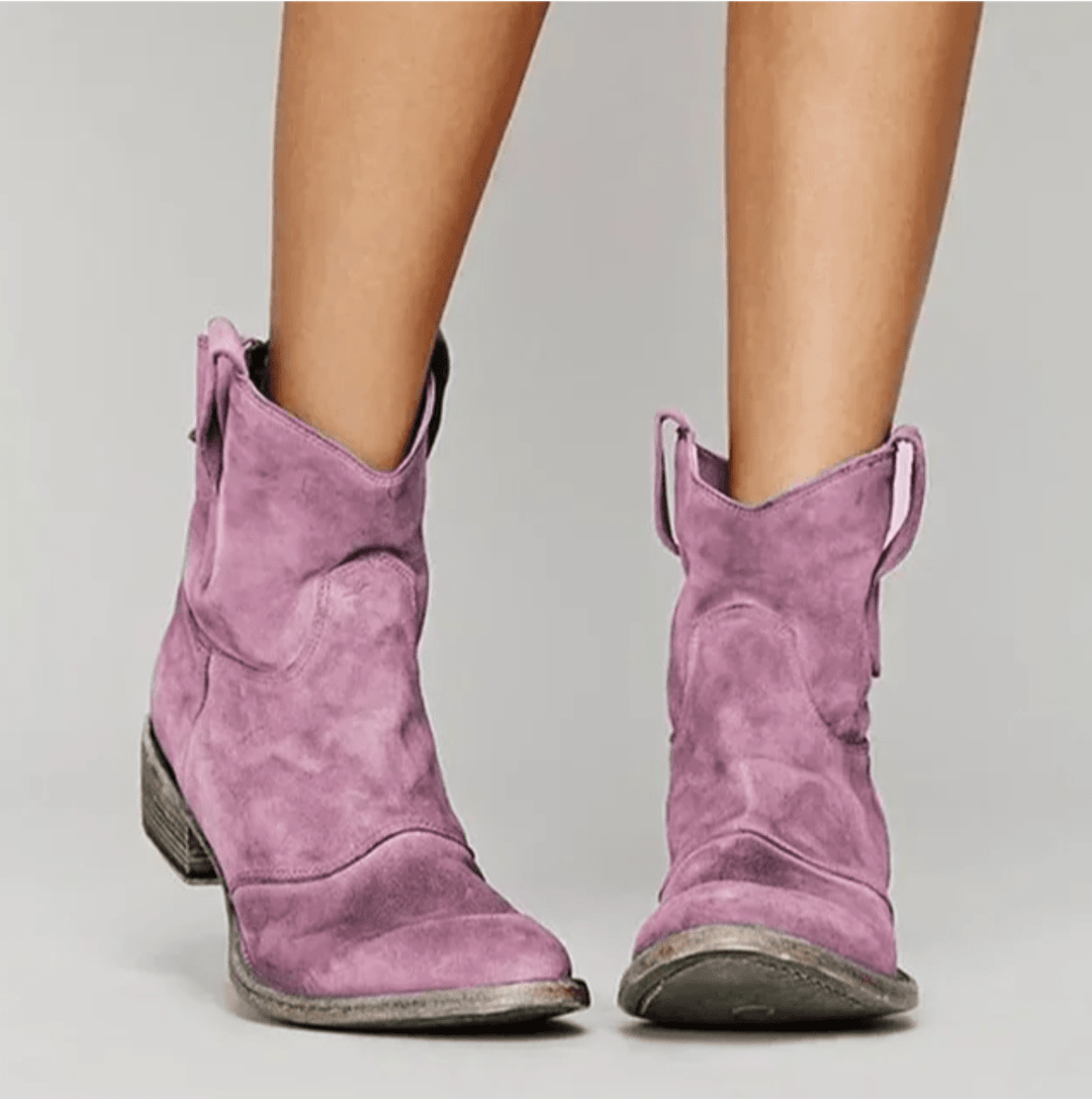 Women's Suede Western Ankle Boots