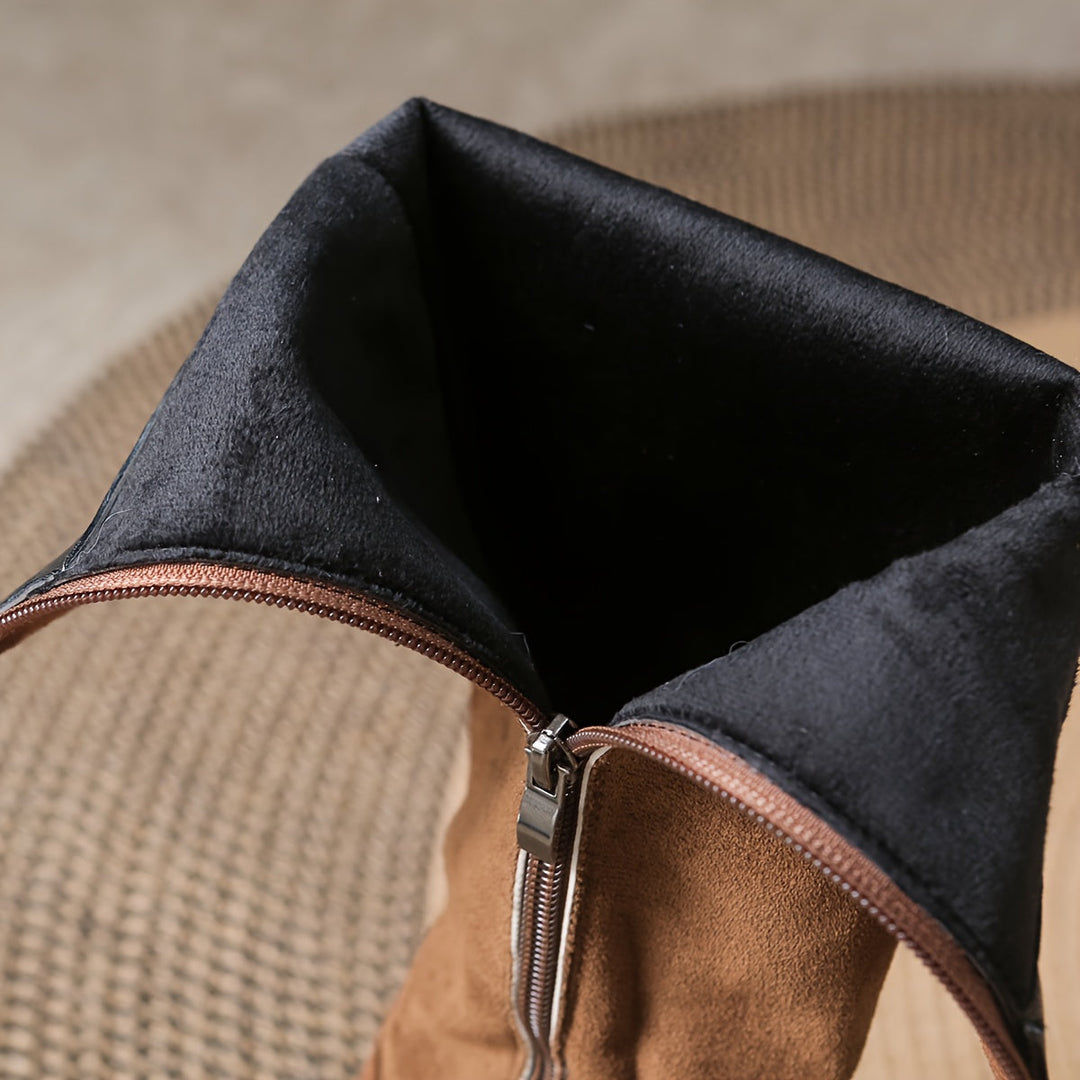 Women's Knee High Suede-Look Boots