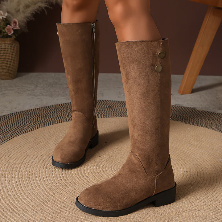 Women's Knee High Suede-Look Boots