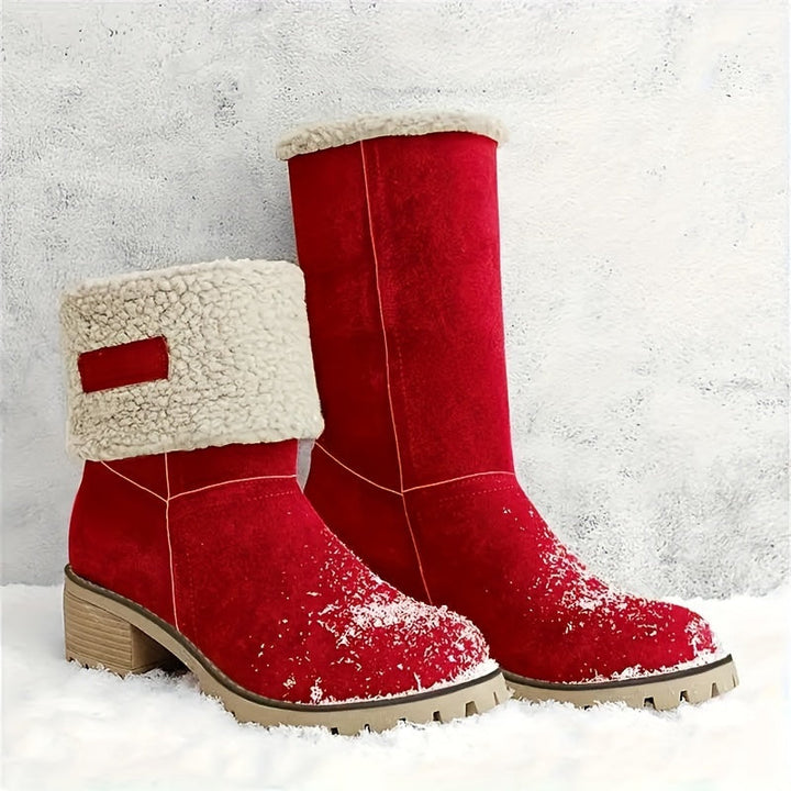 Women's Fleece Lined Block Heel Ankle Boots