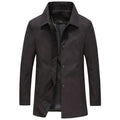 Trench da uomo con colletto a camicia e bottoni