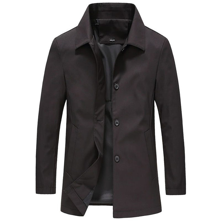 Men's Button Down Collar Trench Coat