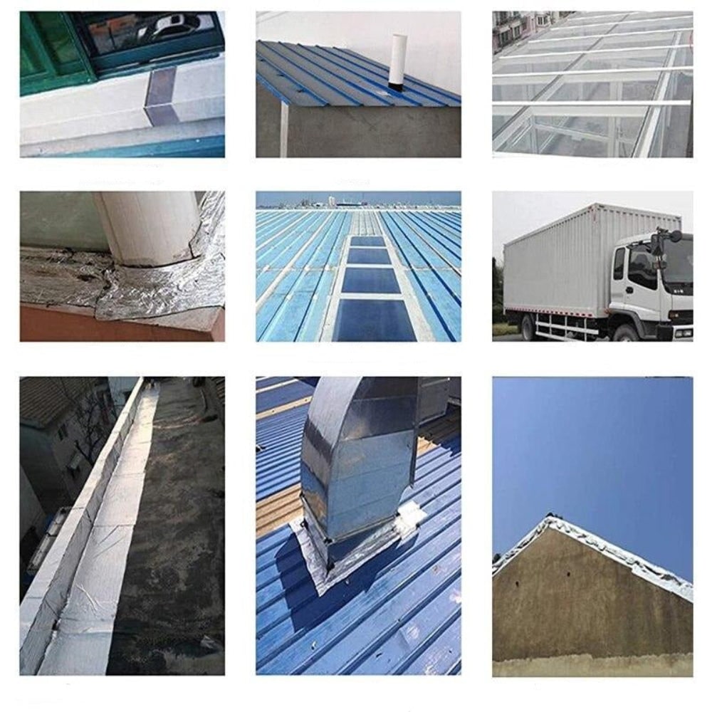 Butyl Tape Waterproof Aluminum Foil with Thick Adhesive for Roof Leak Sealing and Pipe Repair - Image 3