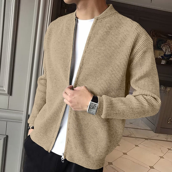 Men's Ribbed Zip Cardigan