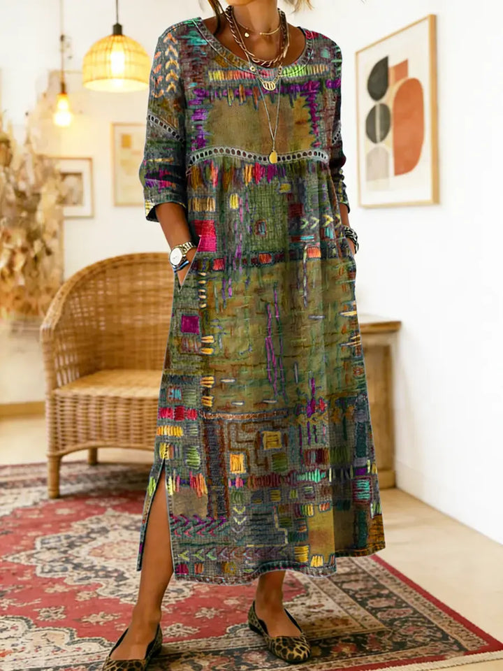 Women's Denim Patchwork Dress
