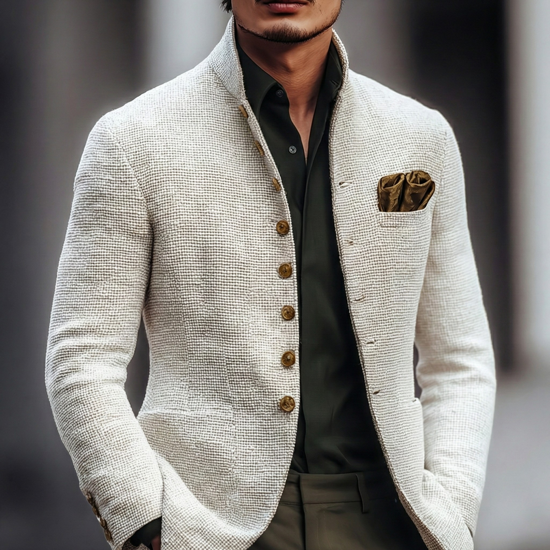 Men's Textured Single Breasted Cardigan