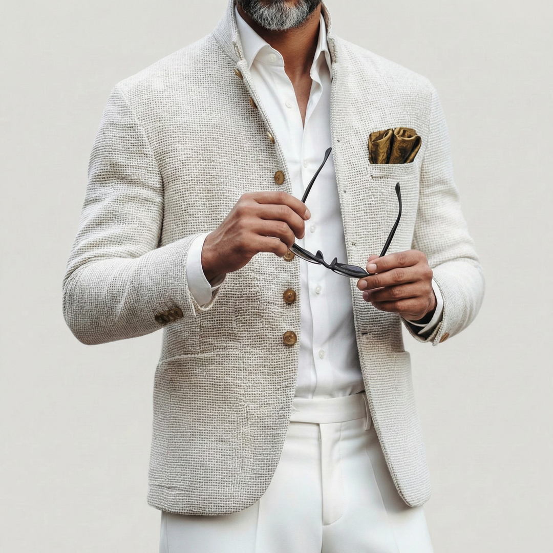 Men's Textured Single Breasted Cardigan