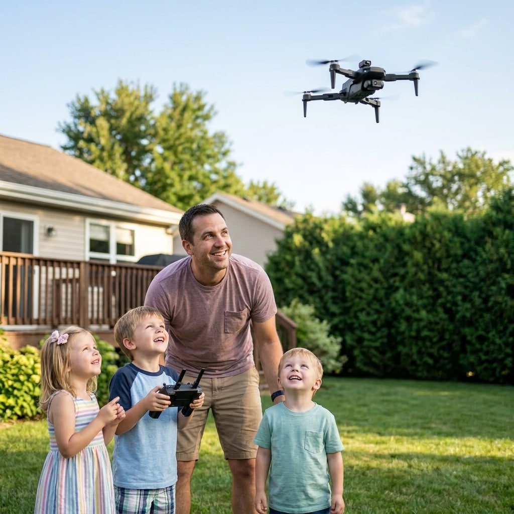 Camera Drone Quadcopter with Foldable Design Gimbal GPS and Remote Control - Image 1