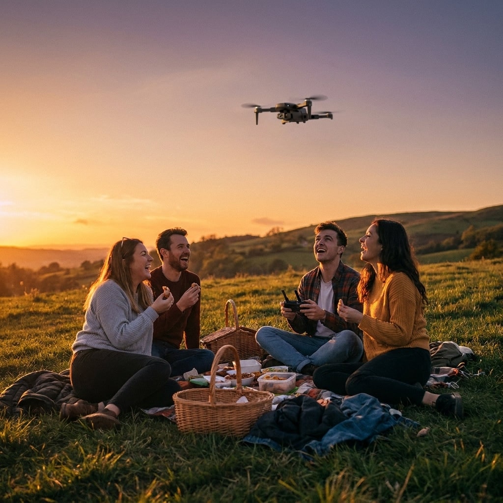 Camera Drone Quadcopter with Foldable Design Gimbal GPS and Remote Control - Image 4