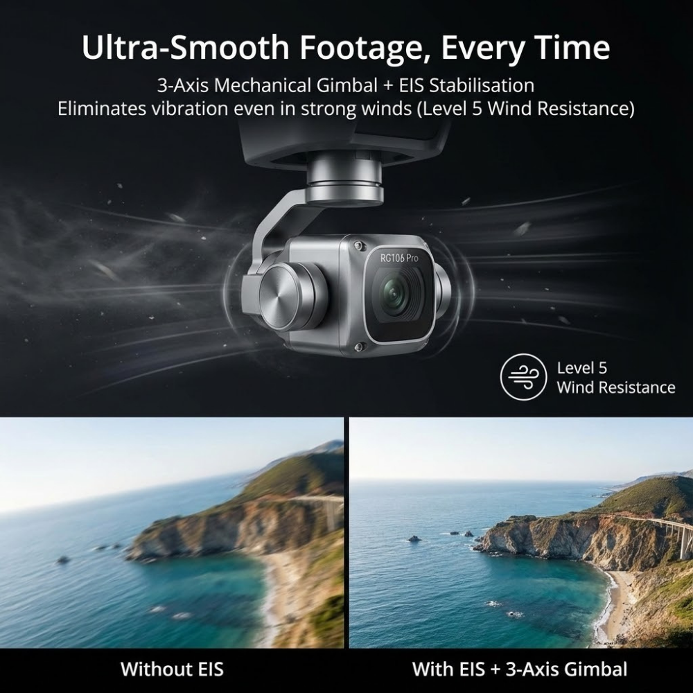 Camera Drone with GPS 3-Axis Gimbal and Foldable Design for Aerial Photography - Image 3