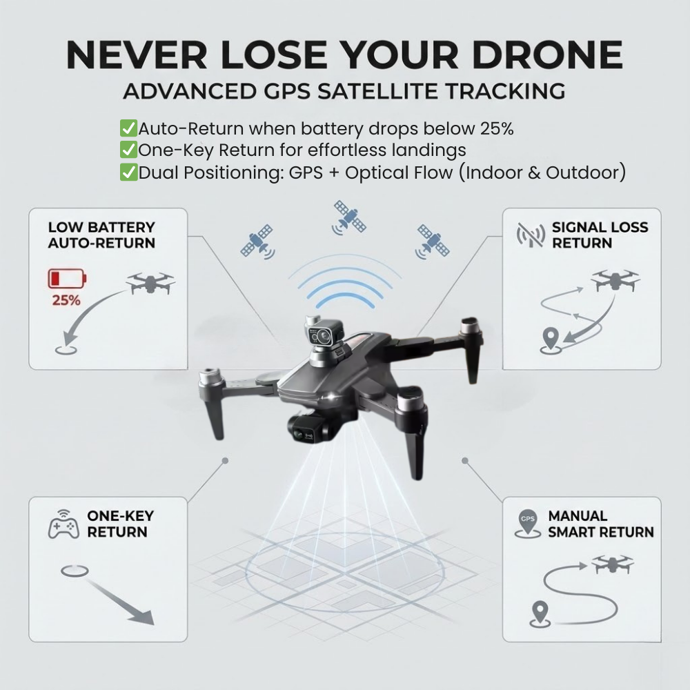 Camera Drone with GPS 3-Axis Gimbal and Foldable Design for Aerial Photography - Image 4