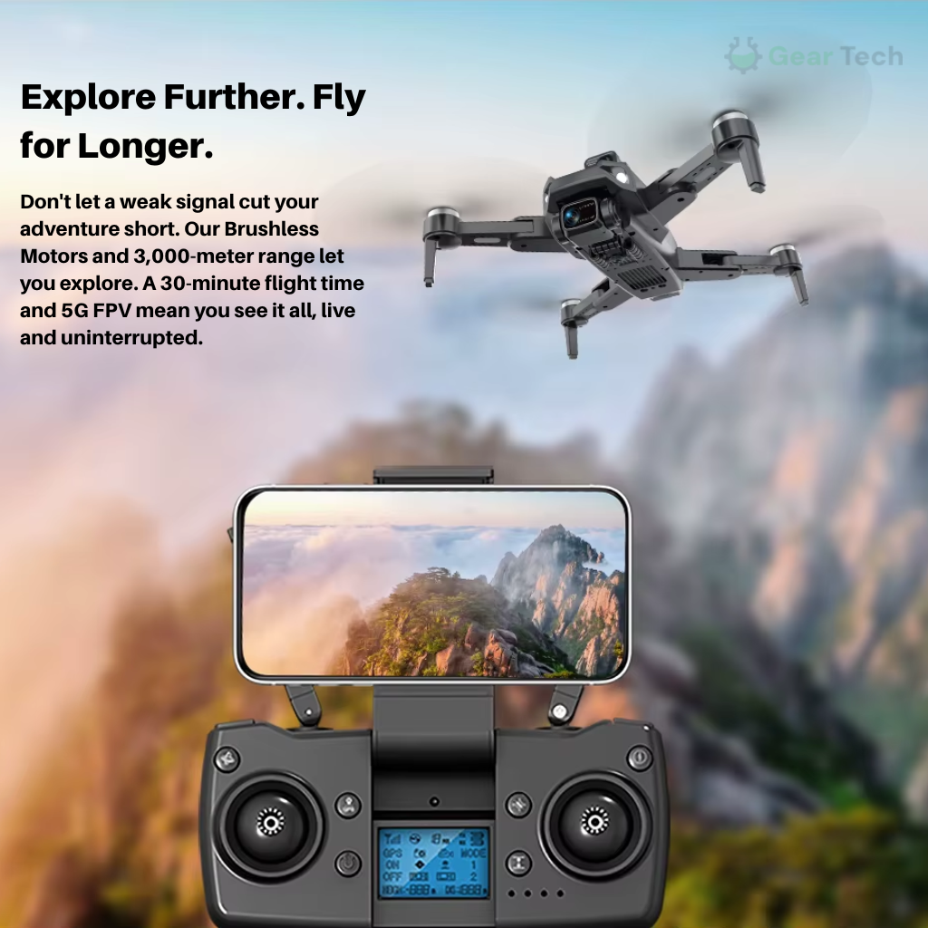 Camera Drone with GPS 3-Axis Gimbal and Foldable Design for Aerial Photography - Image 9