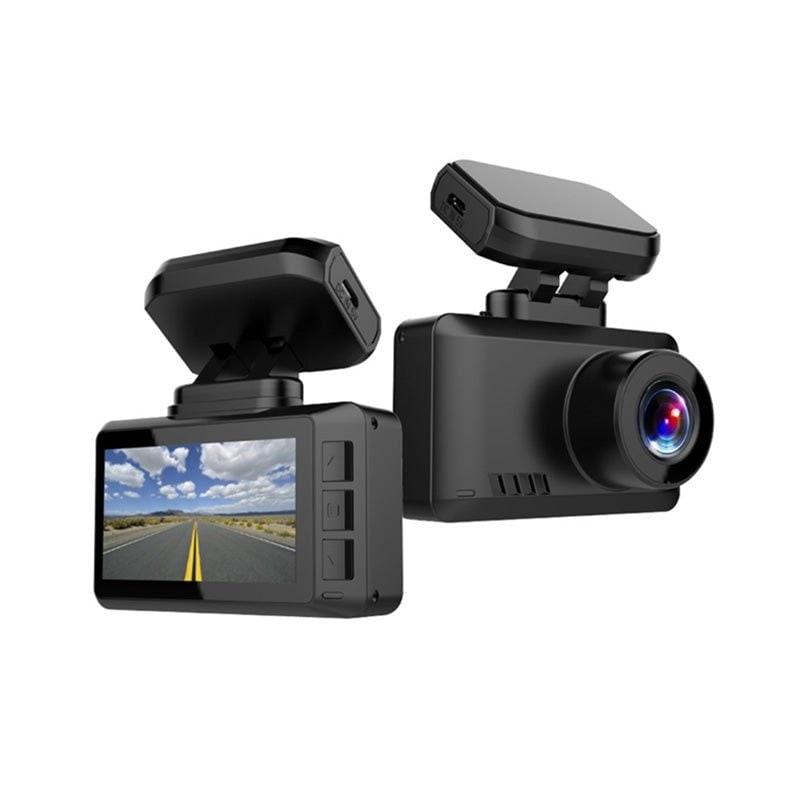 Car Dash Cam with Built-In Ips Screen and Adjustable Windshield Mount - Image 1