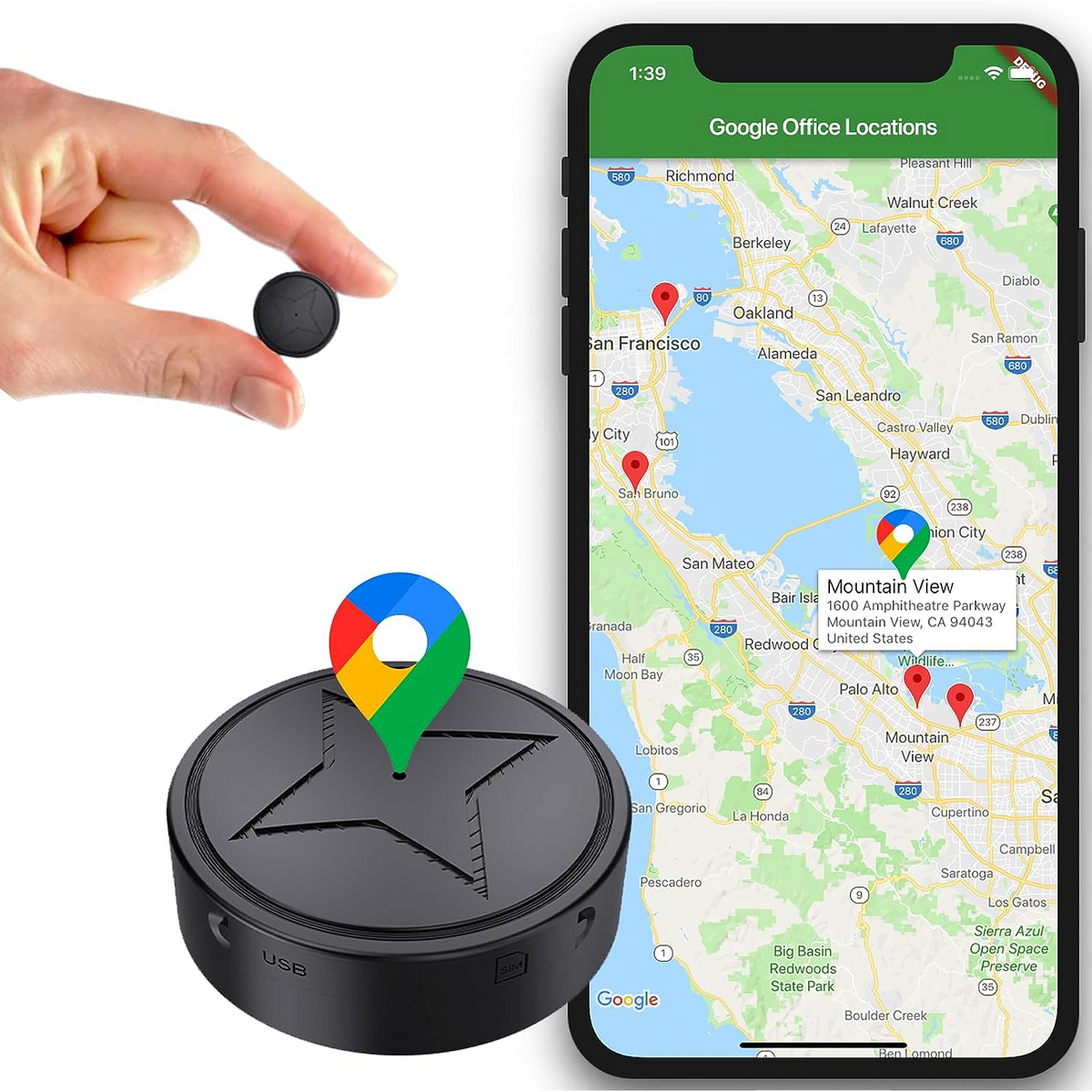 Car GPS Tracker Mini Magnetic with Live Location Tracking and Strong Mount - Image 1