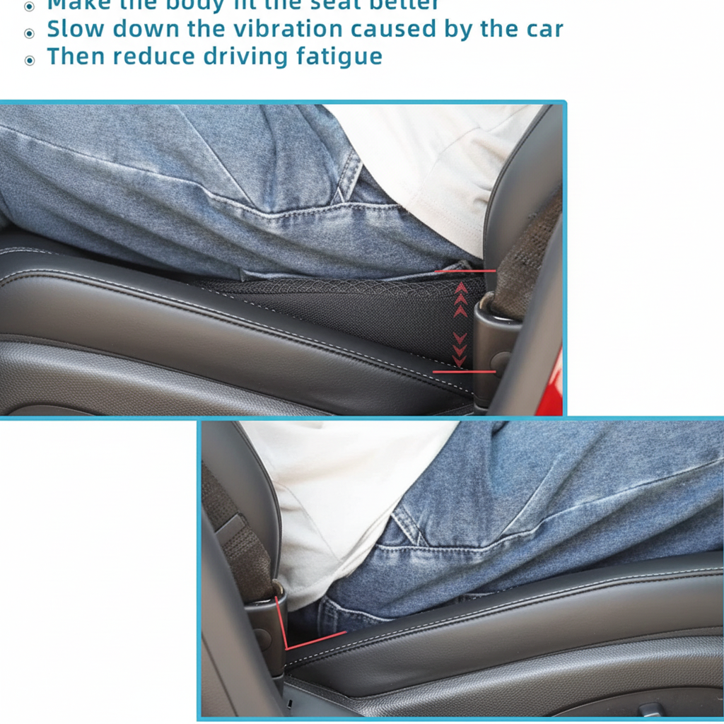 Car Seat Cushion with Memory Foam and Ergonomic Lumbar Support - Image 12