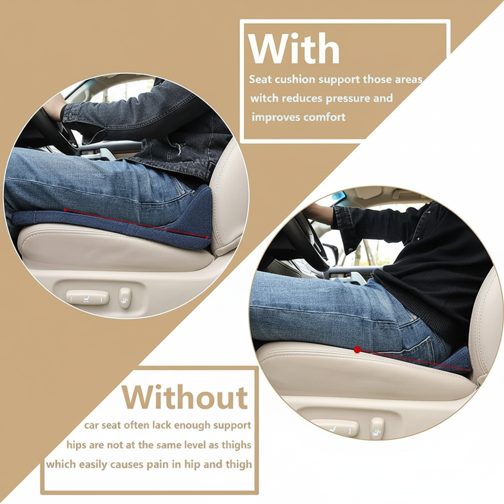 Car Seat Cushion with Memory Foam and Ergonomic Lumbar Support - Image 8