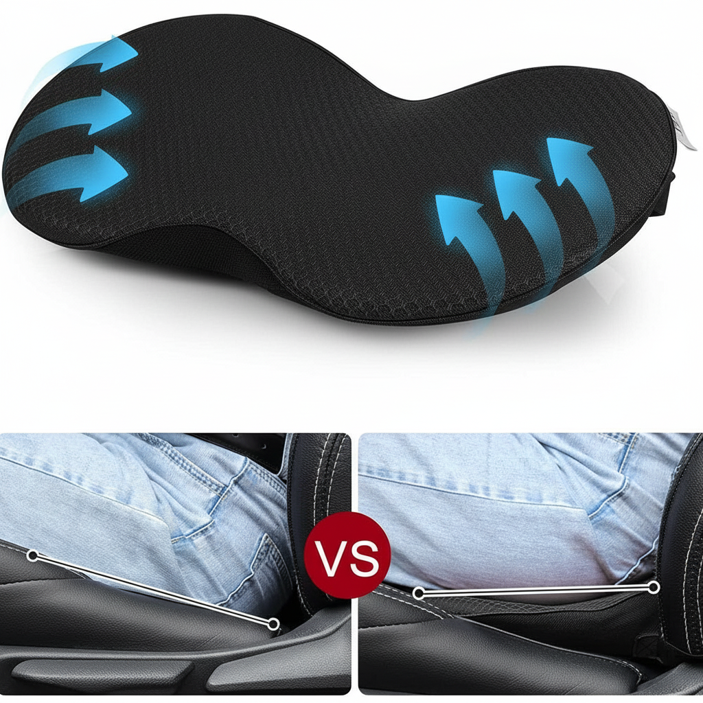 Car Seat Cushion with Memory Foam and Ergonomic Lumbar Support - Image 9