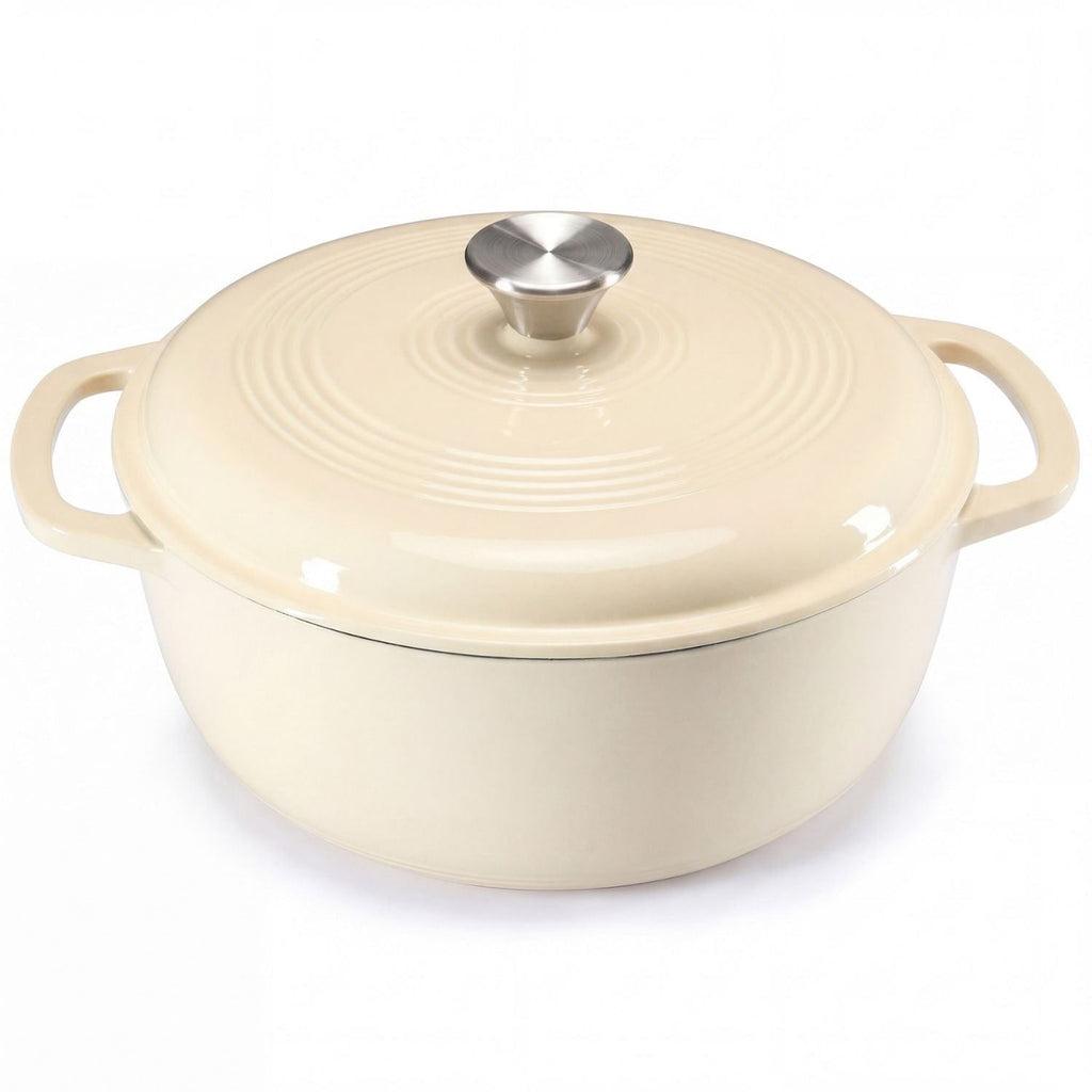 Cast Iron Dutch Oven Pot with Dual Handles for Bread Baking and Braising 6 Quart - Image 5