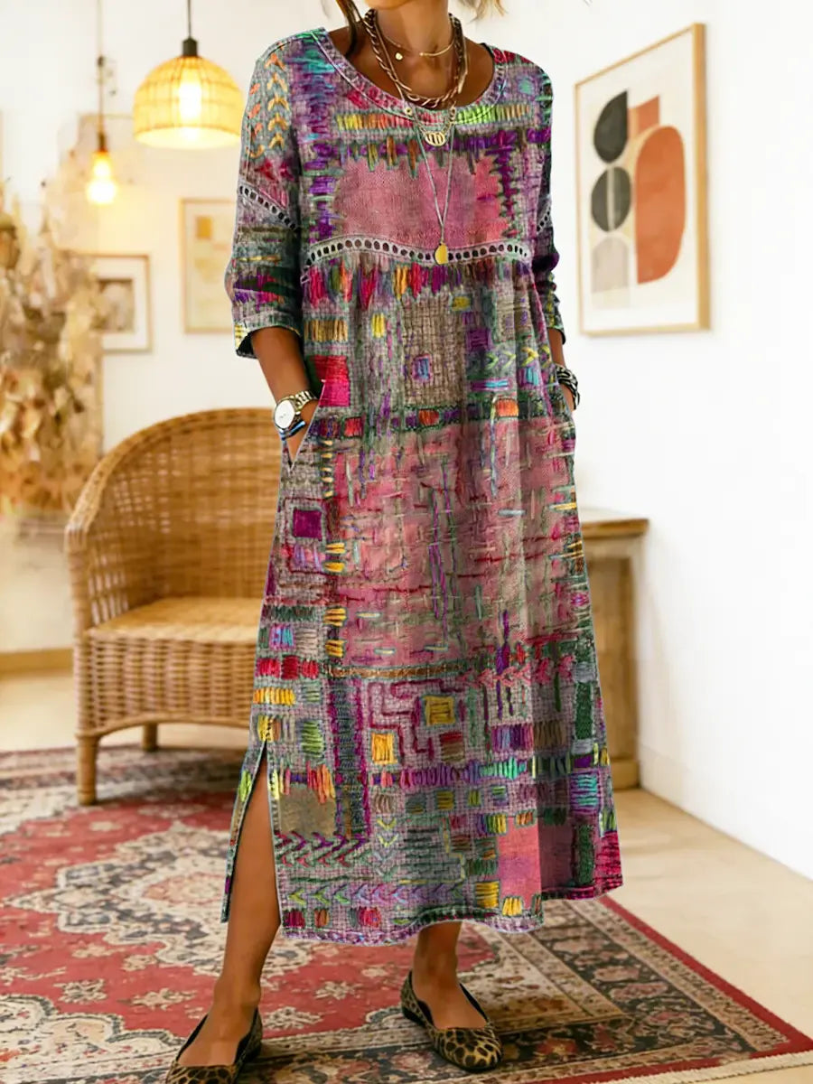 Women's Denim Patchwork Dress