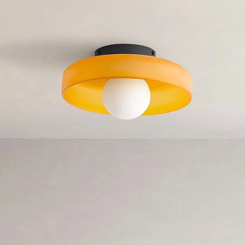 Ceiling Flush Mount Light with Translucent Glass Shade and Minimalist Nordic Design - Image 3