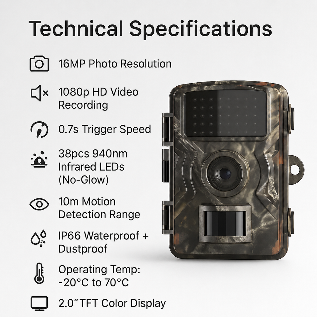 Cell Trail Camera with Night Vision and Sd Card Slot for Wildlife Monitoring - Image 3