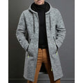 Cappotto lungo con cappuccio da uomo