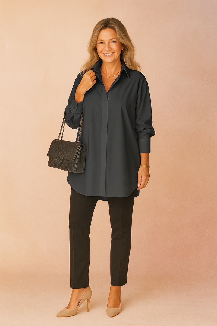 Aurelle | Elegant Women's Oversized Collared Blouse
