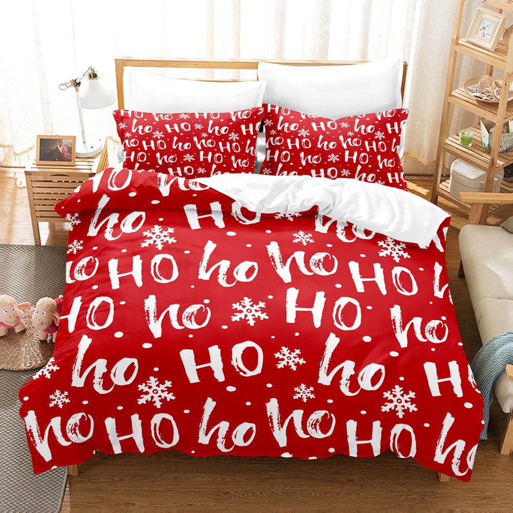 Christmas Digital Printed Duvet Cover Set with Pillowcases and Festive Bedding - Image 6