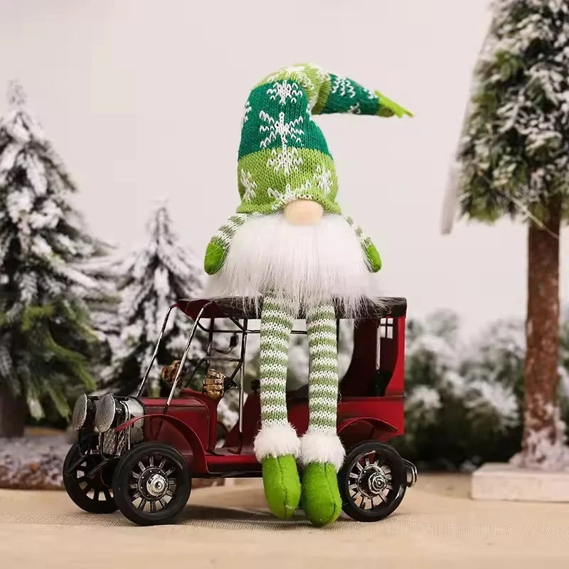Christmas Gnome with Light Up LED Knit Snowflake Hat and Plush Fabric Body - Image 10