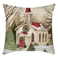 Christmas Pillow Cover Throw Cushion with Festive Holiday Prints and Hidden Zipper - Image 3