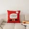 Christmas Pillow Cover with Festive Embroidered Design and Square Shape for Decorative Throw Accent - Image 1