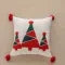 Christmas Pillow Cover with Festive Embroidered Design and Square Shape for Decorative Throw Accent - Image 2