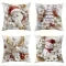 Christmas Pillow Covers Set of 4 Square Throw with 3D Santa Snowman Reindeer Tree Designs - Image 9