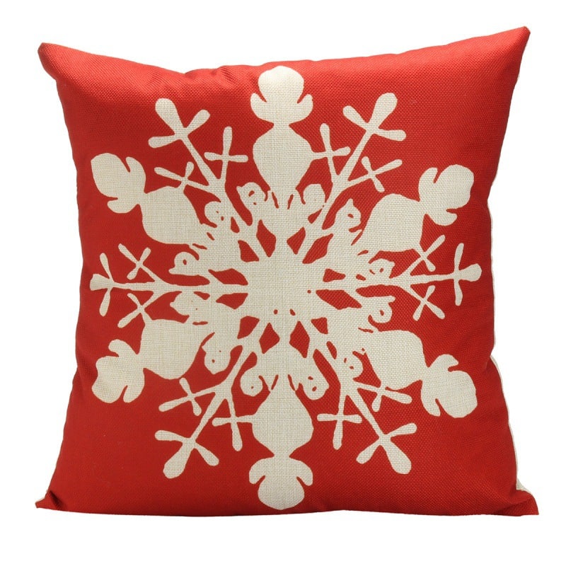 Christmas Pillow Covers Square Linen Throw with Festive Holiday Graphics - Image 14
