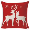 Christmas Pillow Covers Square Linen Throw with Festive Holiday Graphics - Image 22