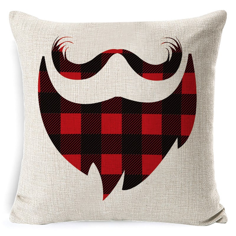 Christmas Pillow Covers Square Linen Throw with Festive Holiday Graphics - Image 25