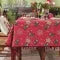 Christmas Tablecloth with Pom-Pom Fringe Snowflake and Stocking Pattern for Holiday Table Décor - Image 7