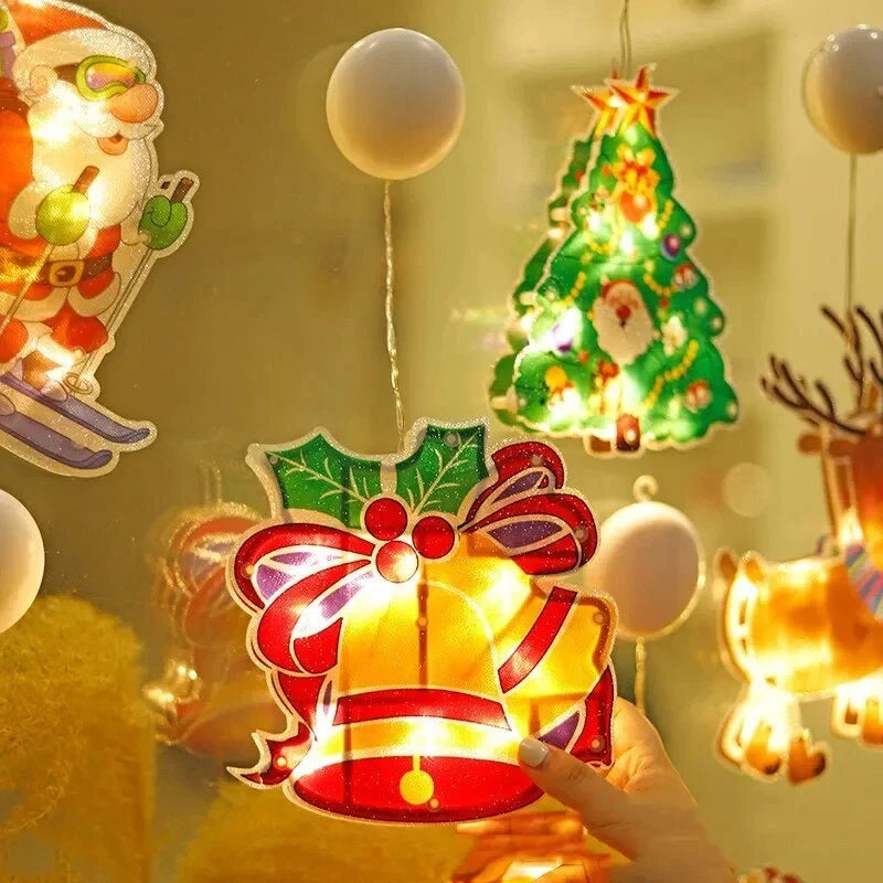 Christmas Window Lights with LED Battery Operated Silhouette Decorations - Image 2