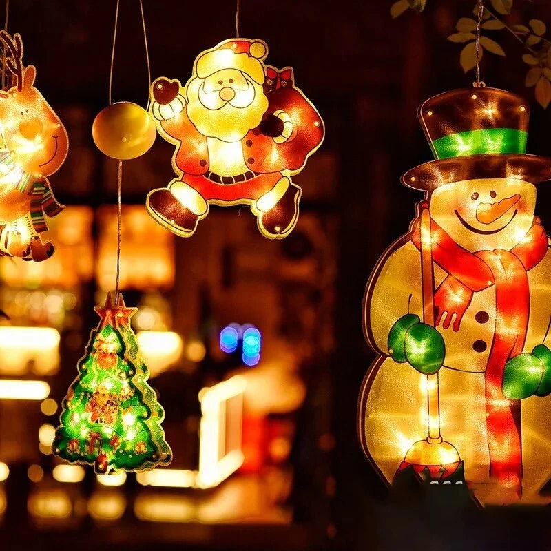Christmas Window Lights with LED Battery Operated Silhouette Decorations - Image 3