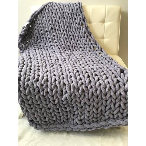 Chunky Throw Blanket with Thick Knit Chenille Weave and Plush Texture - Image 10