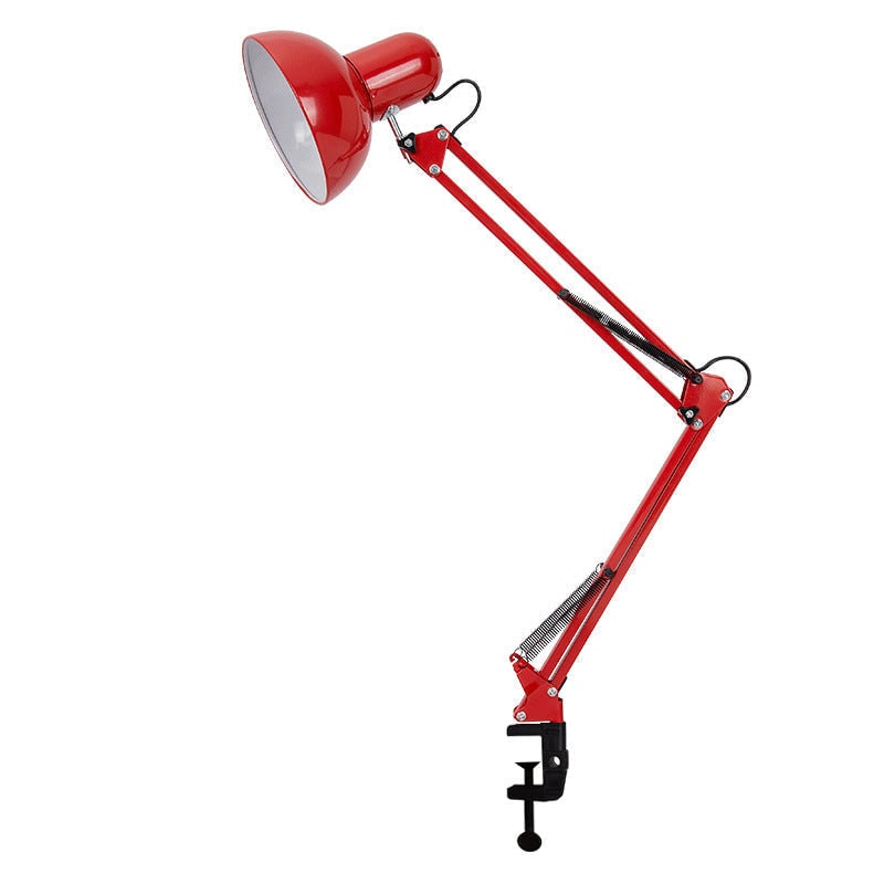 Clamp Desk Lamp with Adjustable Swing Arm and Metal Dome Shade - Image 10