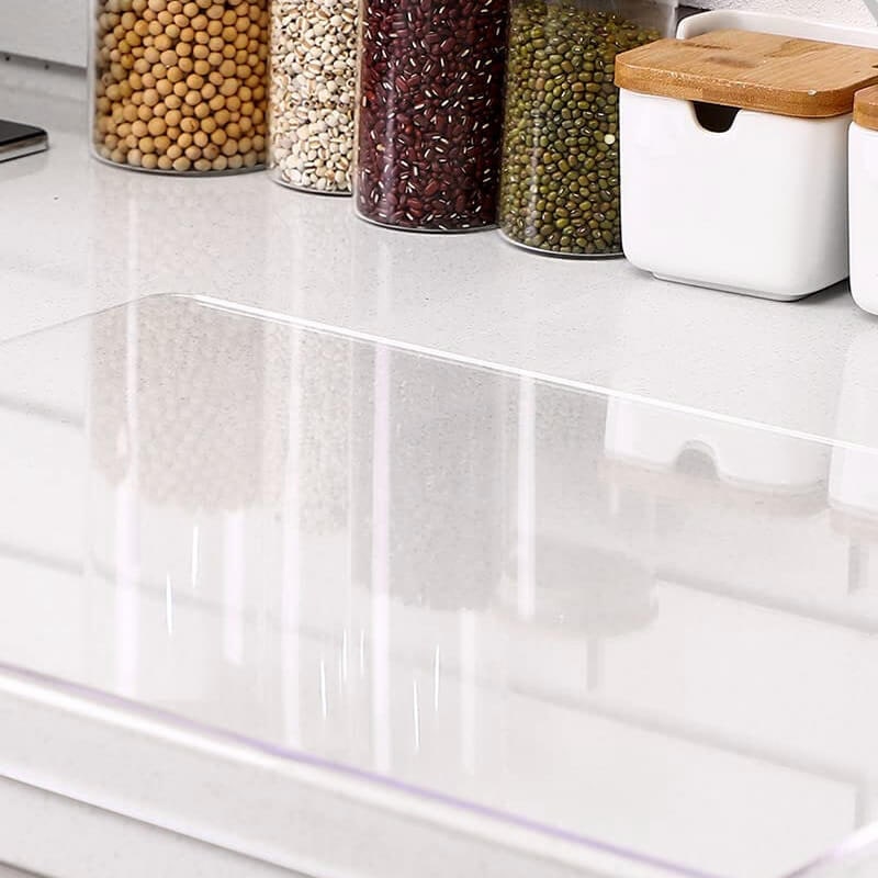 Clear Acrylic Cutting Board with Counter Lip Non-Slip Feet and Polished Edges - Image 9